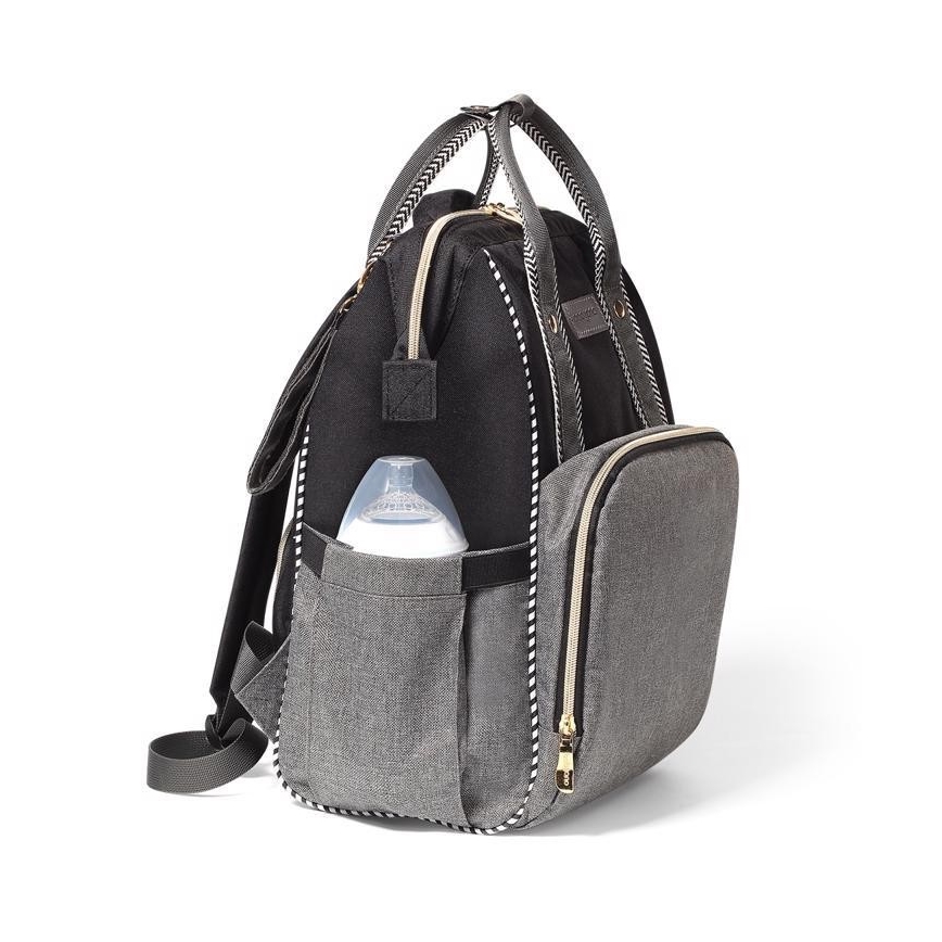 BabyOno - Mochila de Pañales para Bebé para cochecito Oslo Style negro