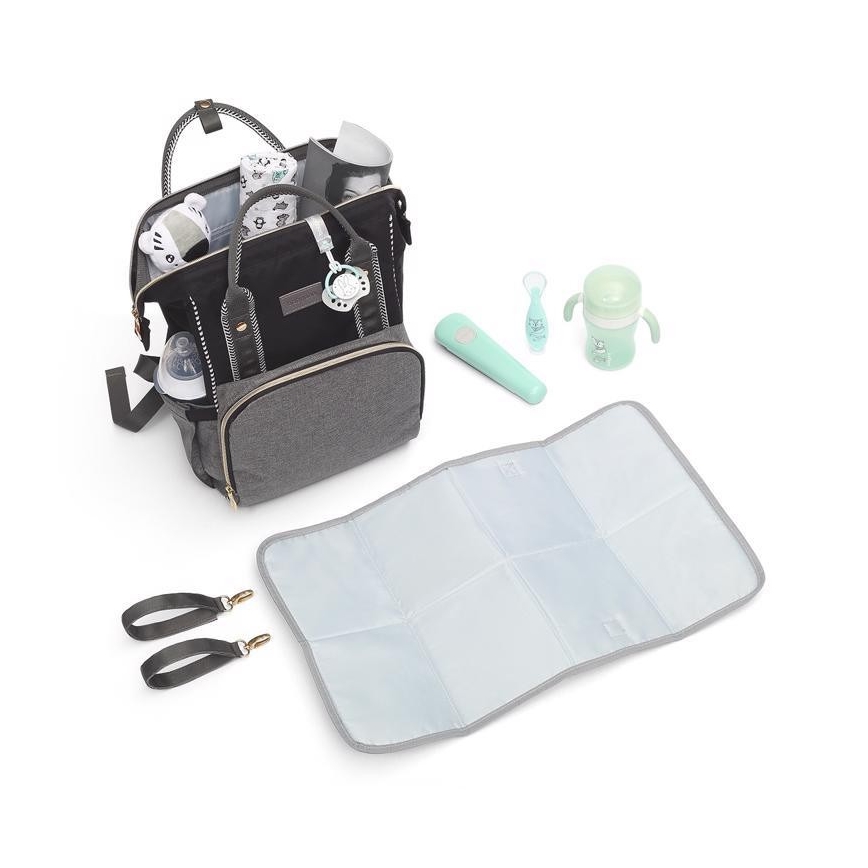BabyOno - Mochila de Pañales para Bebé para cochecito Oslo Style negro