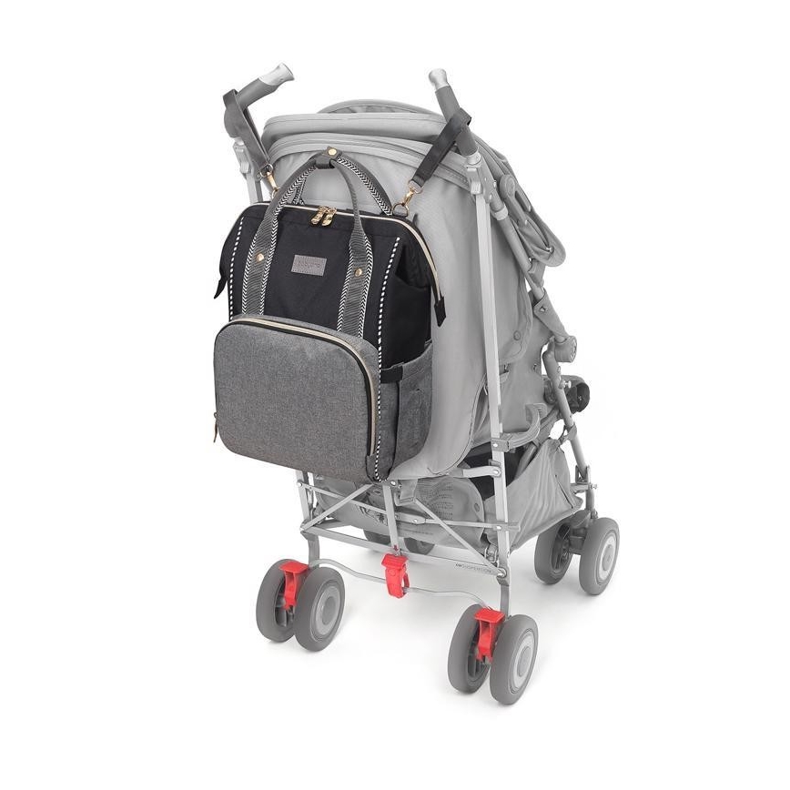 BabyOno - Mochila de Pañales para Bebé para cochecito Oslo Style negro