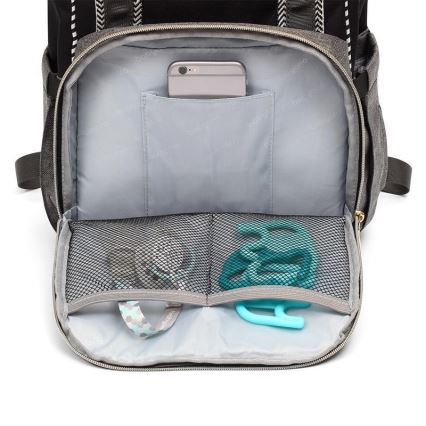 BabyOno - Mochila de Pañales para Bebé para cochecito Oslo Style negro