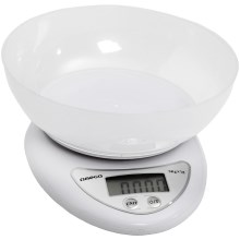 Balanza de cocina digital con bowl 1xCR2032 blanco
