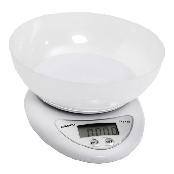 Balanza de cocina digital con bowl 1xCR2032 blanco