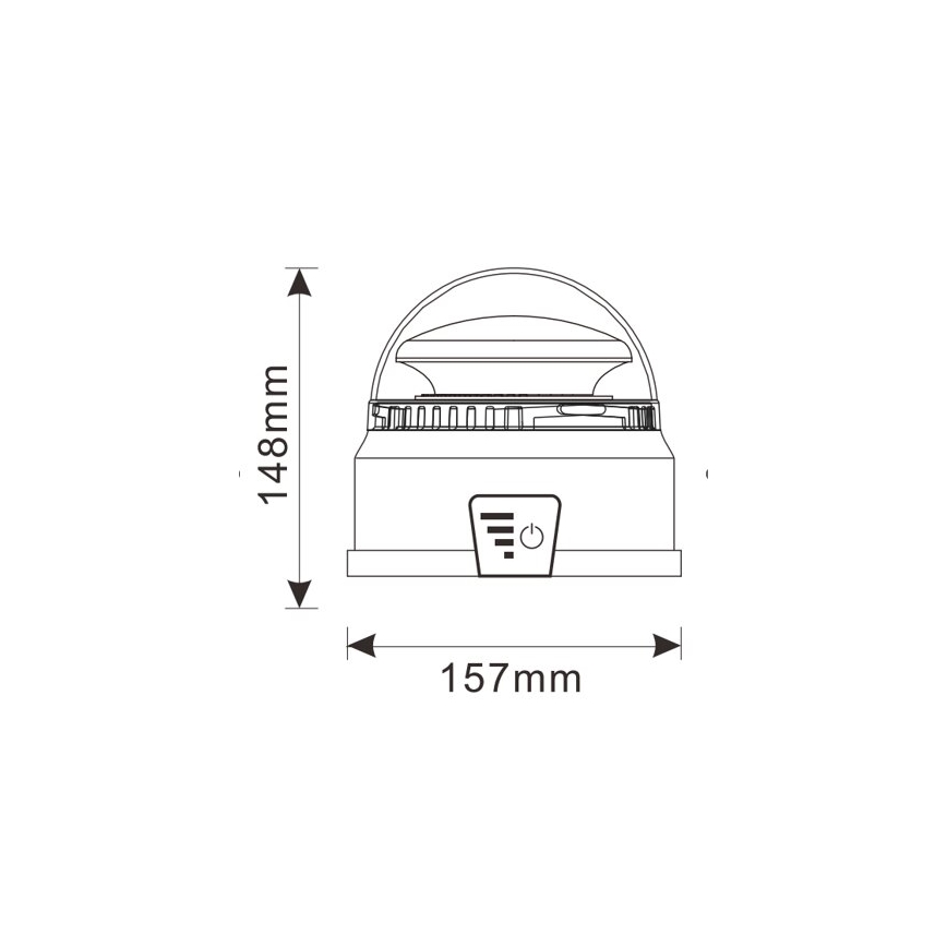 Baliza de advertencia LED LED/12-24V IP65 + control remoto