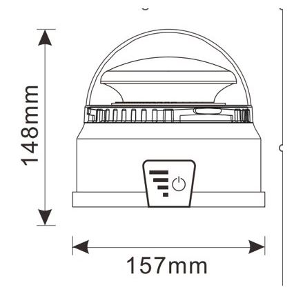 Baliza de advertencia LED LED/12-24V IP65