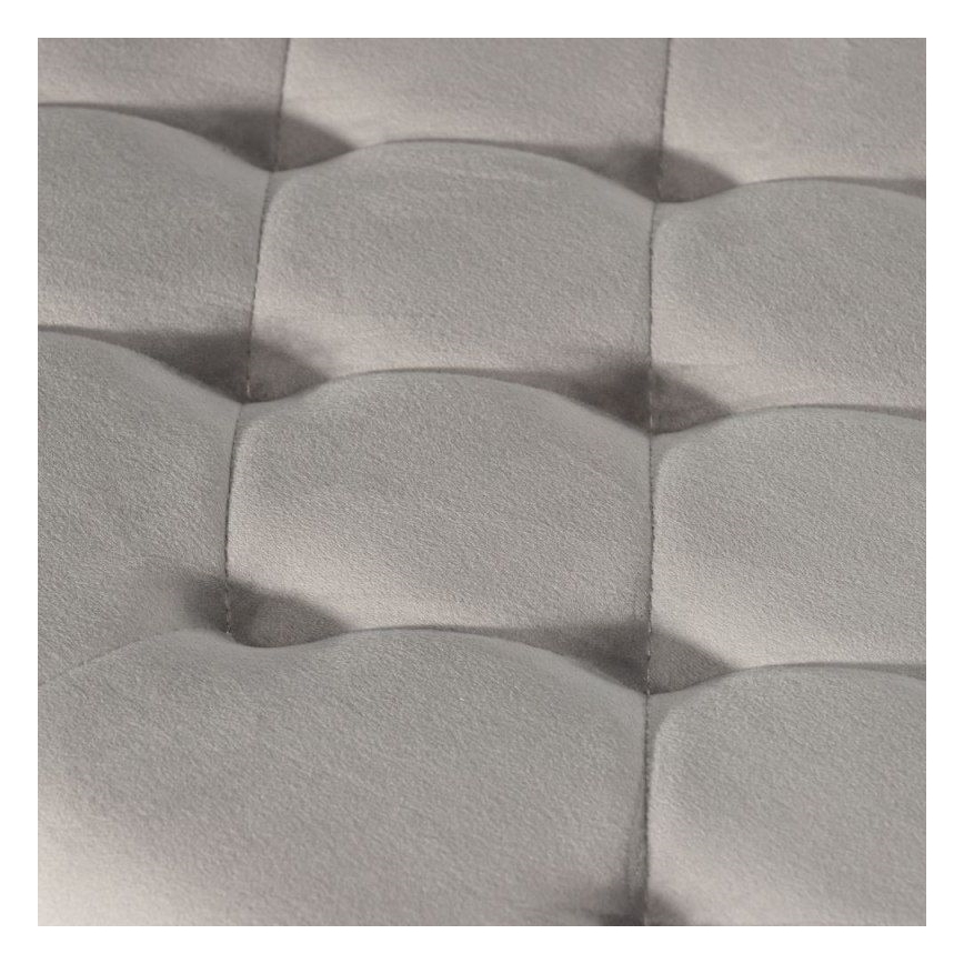 Banco acolchado SALIBA 44x97 cm cromo brillante/gris