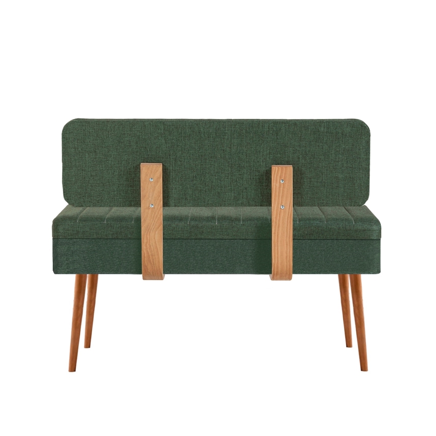 Banco acolchado VINA 85x105 cm verde/pino atlántico