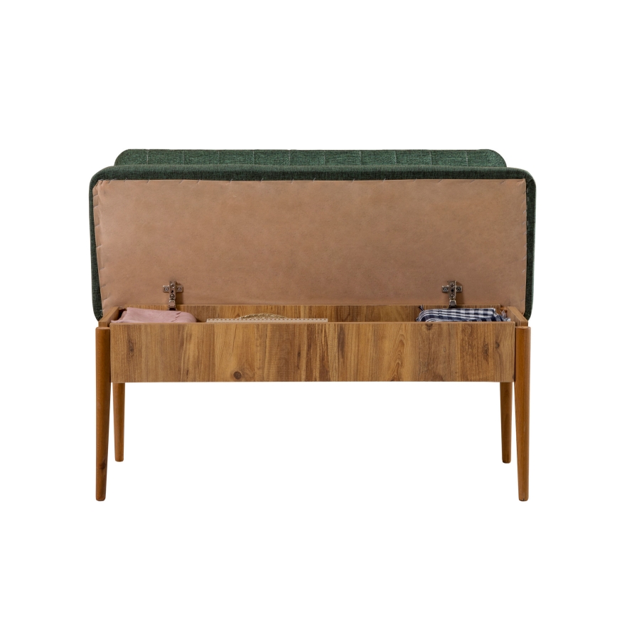 Banco acolchado VINA 85x110 cm verde/pino atlantic