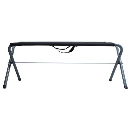 Banco de camping plegable negro/gris