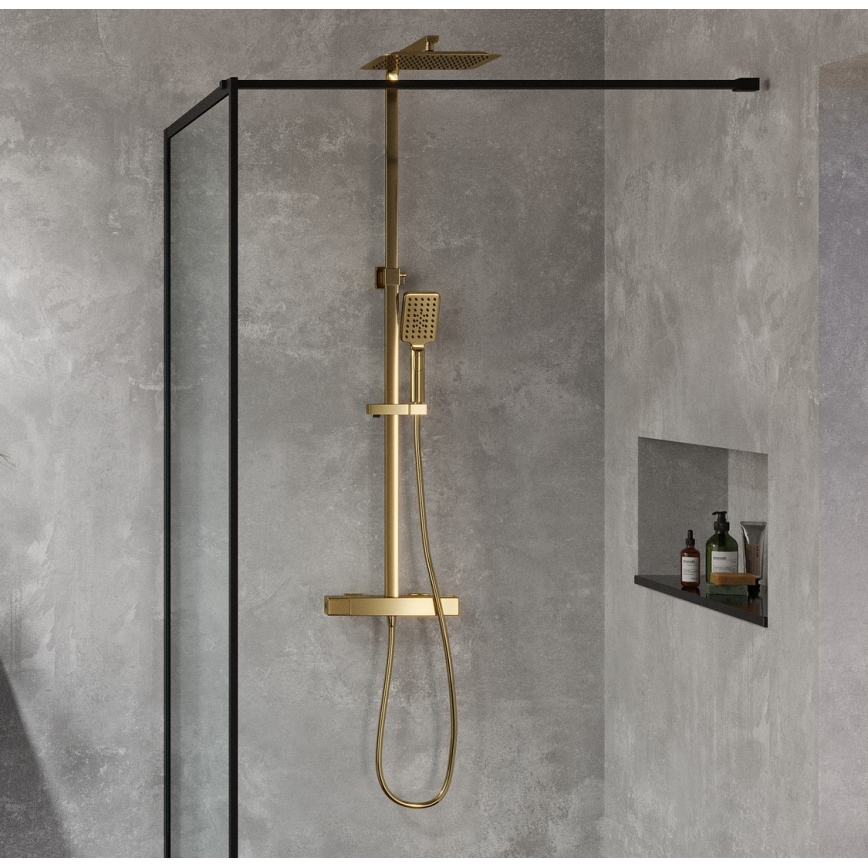 BAÑO DELUXE 31-120-06-70-00 - Conjunto de ducha con grifo termostático NAESBY latón cepillado