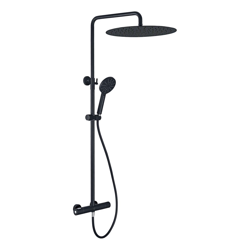 BAÑO DELUXE 31-120-13-63-00 - Conjunto de ducha con grifo termostático DRAGOR negro mate
