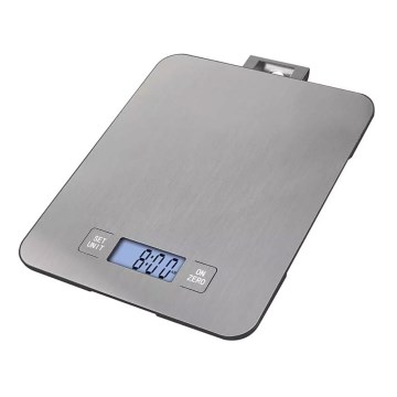 Báscula digital de cocina 2xAAA plata