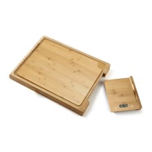 Báscula digital de cocina + tabla de cortar de bambú