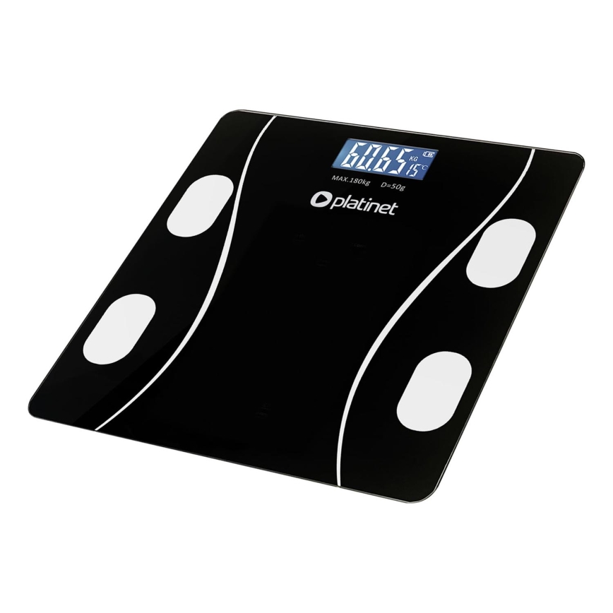 Báscula digital personal inteligente con pantalla LCD 2xAAA negro