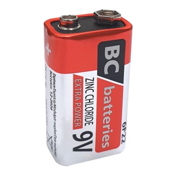Batería de clocuro de zinc 6F22 EXTRA POWER 9V