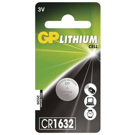 Batería de litio botón CR1632 GP LITHIUM 3V/140 mAh