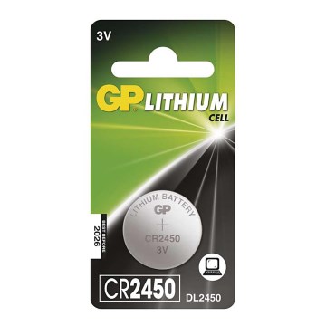 Batería de litio botón CR2450 GP LITHIUM 3V/600 mAh