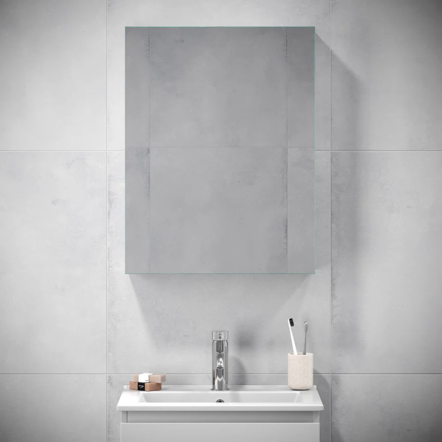 BATH DELUXE 02-050-63-01-01 - Armario de baño con espejo KENWOOD 65x50 cm blanco mate