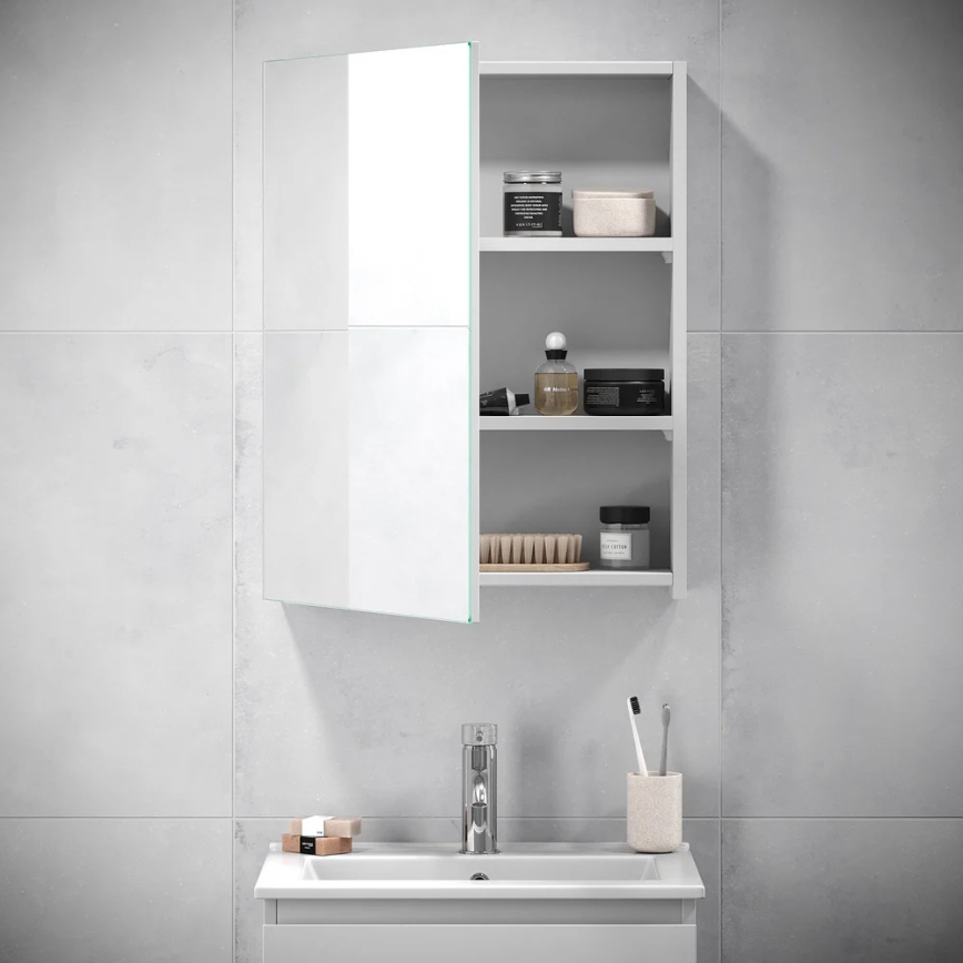 BATH DELUXE 02-050-63-01-01 - Armario de baño con espejo KENWOOD 65x50 cm blanco mate