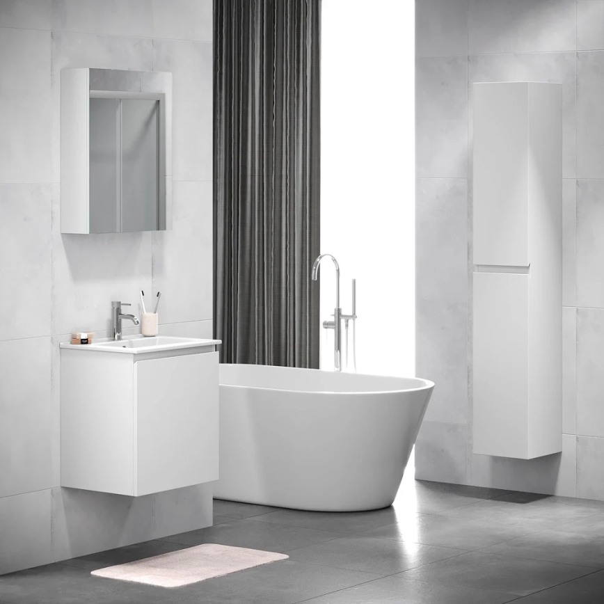 BATH DELUXE 02-050-63-01-01 - Armario de baño con espejo KENWOOD 65x50 cm blanco mate