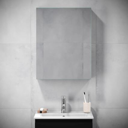 BATH DELUXE 02-050-63-02-01 - Armario de baño con espejo KENWOOD 65x50 cm mate negro