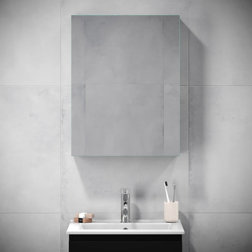 BATH DELUXE 02-050-63-02-01 - Armario de baño con espejo KENWOOD 65x50 cm mate negro