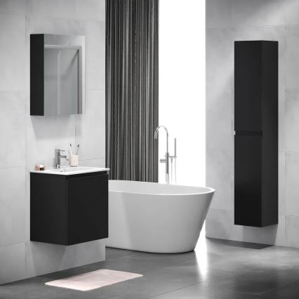 BATH DELUXE 02-050-63-02-01 - Armario de baño con espejo KENWOOD 65x50 cm mate negro