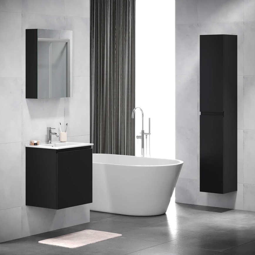 BATH DELUXE 02-050-63-02-01 - Armario de baño con espejo KENWOOD 65x50 cm mate negro