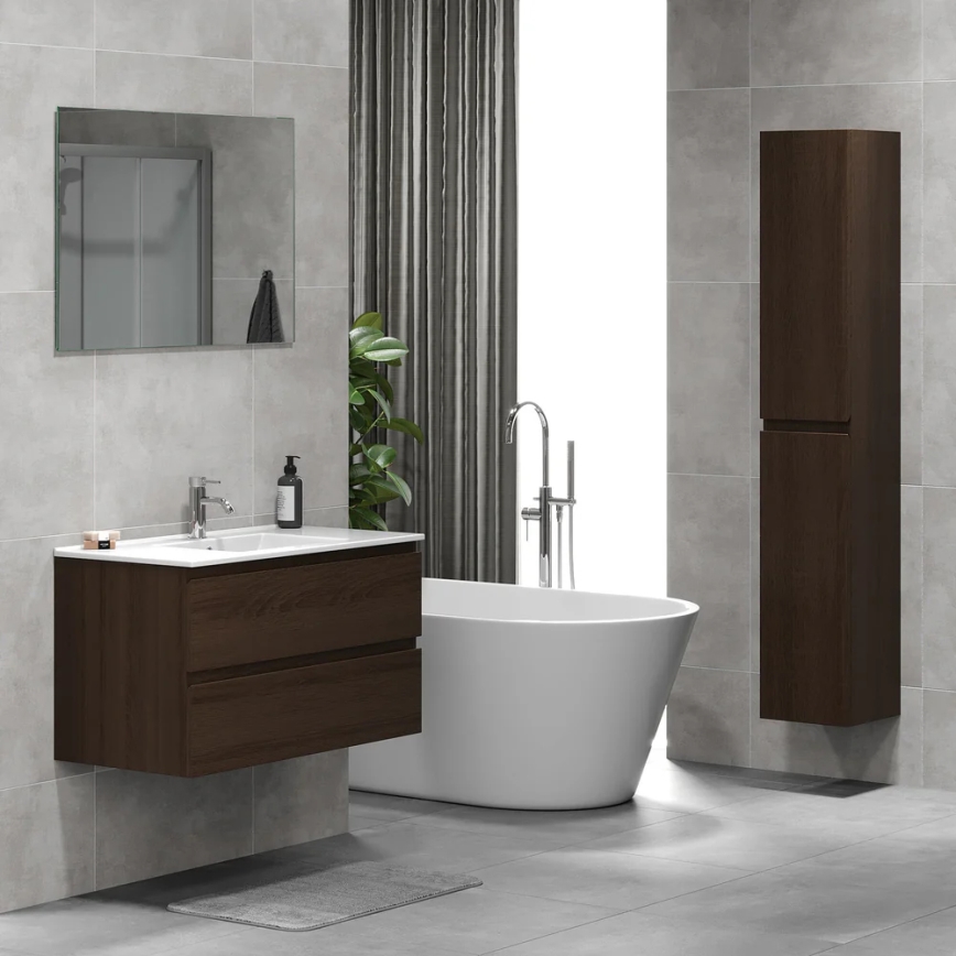 BATH DELUXE 04-030-64-84-01 - Mueble de baño KENWOOD 186 cm nogal