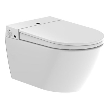 BATH DELUXE 21-040-02-11-00 - Inodoro suspendido con bidé y asiento de inodoro SoftClose TISVILDELEJE 1600W/230V blanco + control remoto