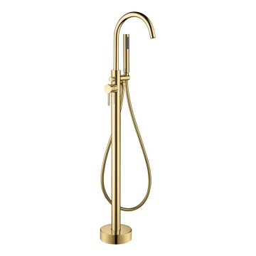 BATH DELUXE 28-114-01-64-00 - Conjunto de bañera independiente con grifo DRAGOR 116 cm brillante latón