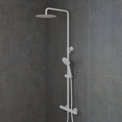 BATH DELUXE 31-120-05-01-00 - Conjunto de ducha con grifo termostático DRAGOR blanco mate