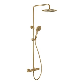 BATH DELUXE 31-120-05-70-00 - Conjunto de ducha con grifo termostático DRAGOR latón cepillado