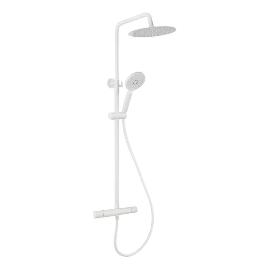 BATH DELUXE 31-120-07-01-00 - Conjunto de ducha con grifo termostático DRAGOR blanco mate