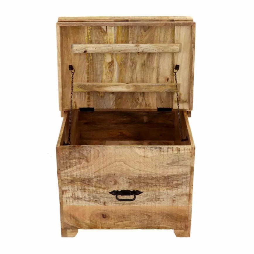 Baúl RETRO 45x90 cm madera maciza/árbol de mango