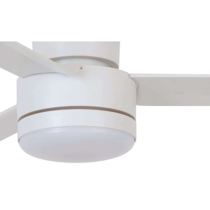 BAYSIDE 213036 - Ventilador de techo LED LAGOON GX53/17W/230V blanco + control remoto