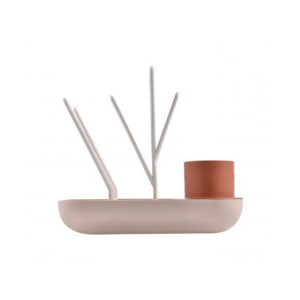 Beaba - Escurridor de biberones beige/naranja