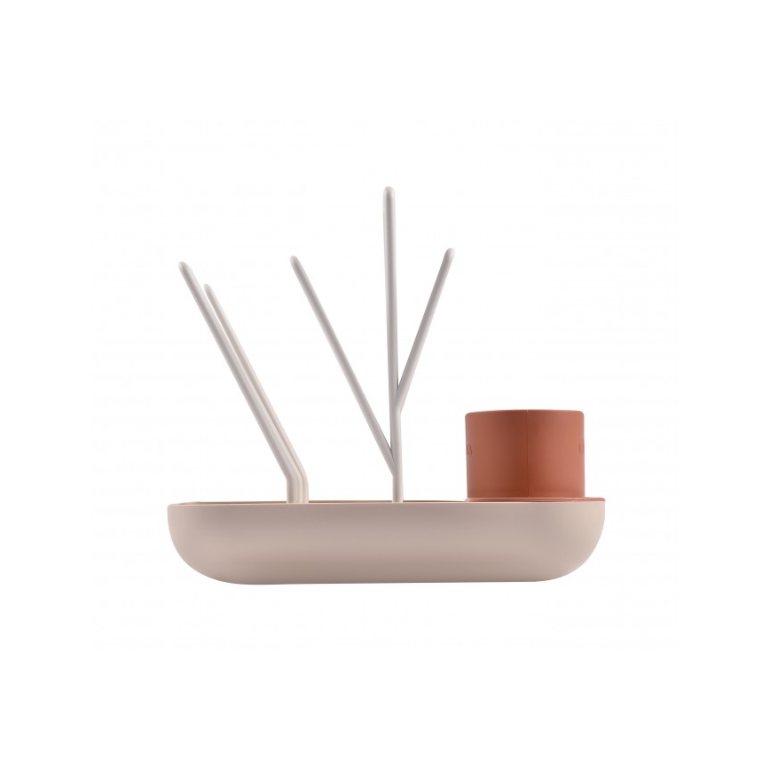 Beaba - Escurridor de biberones beige/naranja