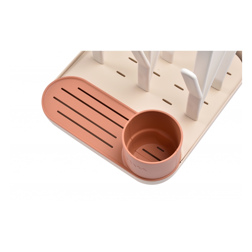 Beaba - Escurridor de biberones beige/naranja