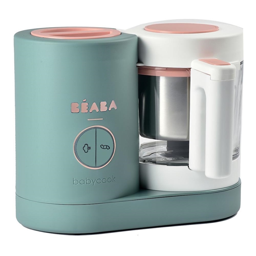 Beaba - Olla a vapor 2en1 BABYCOOK NEO verde/blanco