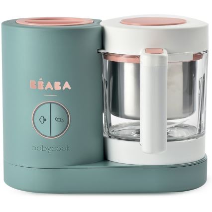 Beaba - Olla a vapor 2en1 BABYCOOK NEO verde/blanco