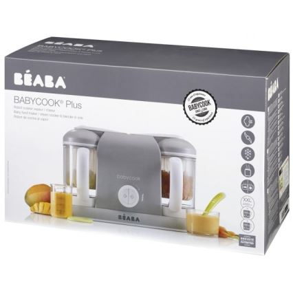 Beaba - Vaporera con batidora BABYCOOK PLUS gris