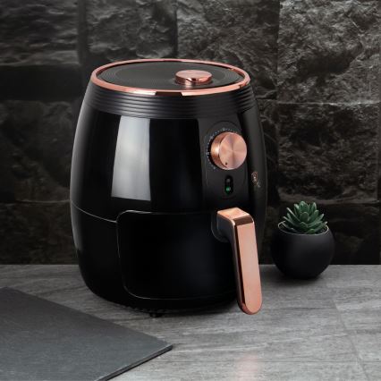 BerlingerHaus - Freidora de aire caliente 3,5 l 1350W/230V negro/oro rosa