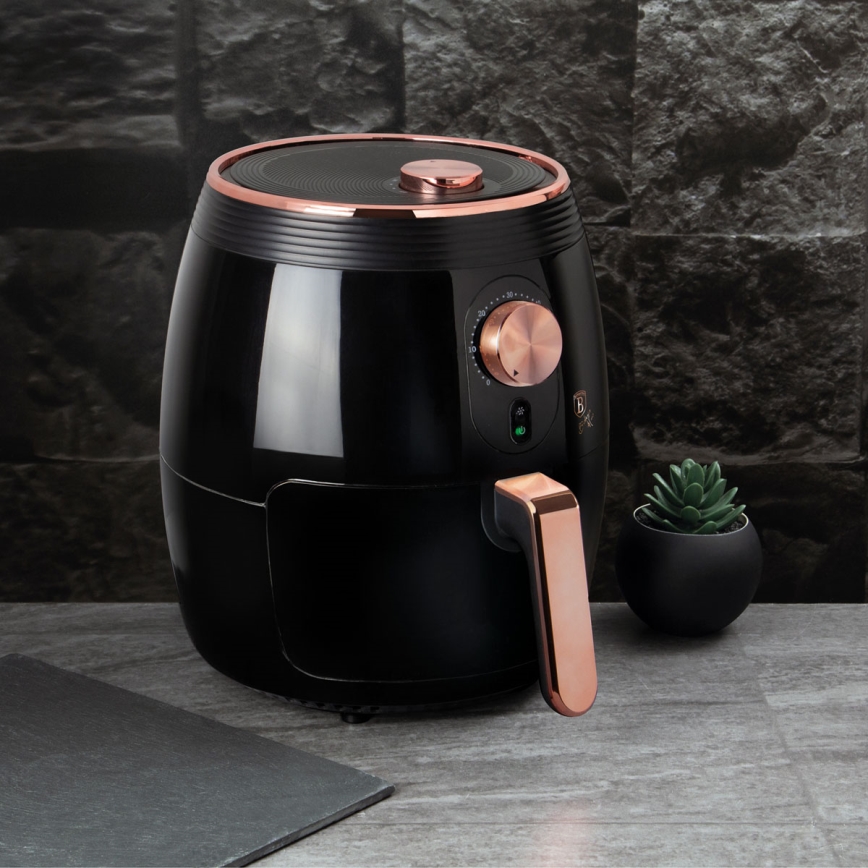 BerlingerHaus - Freidora de aire caliente 3,5 l 1350W/230V negro/oro rosa