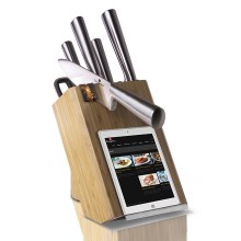 BerlingerHaus - Juego de cuchillos de acero inoxidable con soporte de bambú 7 pzas.