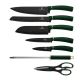BerlingerHaus - Juego de cuchillos de acero inoxidable en un soporte 8 pz Verde/negro