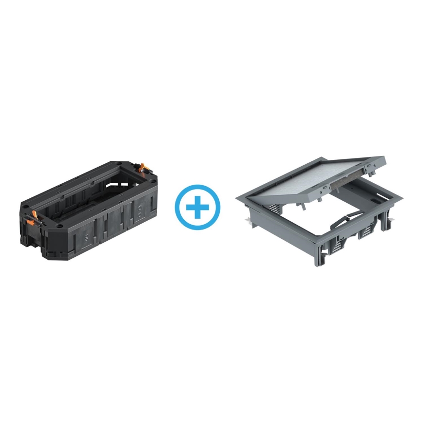 BETTERMANN - Caja de suelo para pisos elevados 12 módulos (6 dispositivos 45x45)