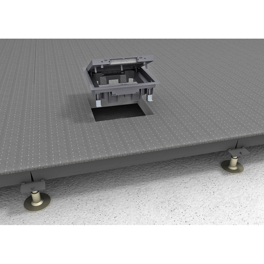 BETTERMANN - Caja de suelo para pisos elevados 12 módulos (6 dispositivos 45x45)