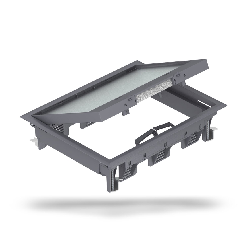 BETTERMANN - Caja de suelo para pisos elevados 18 módulos (9 dispositivos 45x45)