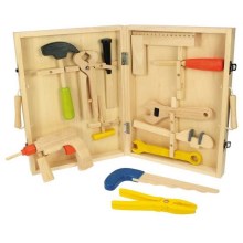 Bigjigs Toys - Caja de madera para herramientas