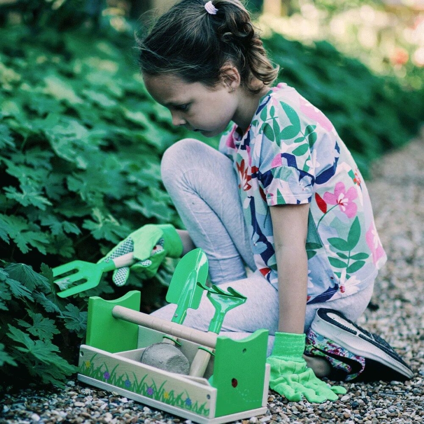 Bigjigs Toys - Juego de jardinería en una caja